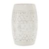 Ruby - Boho Mosaic Side Table With Ceramic Tile Top And Iron Frame - White - Image 7