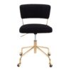 Tania - Contemporary Task Chair - Gold / Black - Image 5