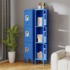 Lockers For Employees With 3 Door Storage Locker Durable For Gym, School, Office - Blue - Image 4