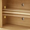 Modern Wavy TV Stand, Rounded Sideboard With Storage - Natural - Image 12