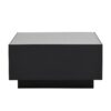 Square High Glossy Coffee Table With 16 Color Led Strip Lights, Modern Center Table With 5Mm Frosted Tempered Glass Top For Living Room - Black - Image 8