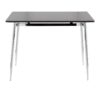 Marcel - Contemporary Counter Table - Chrome / Black - Image 4