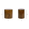 Nebula - Accent Oval Pillar Side Table - Medium Brown - Image 11