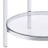 Virlana - Faux Marble Top End Table - Black / Chrome - Image 4