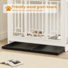 Wooden Dog Crate Furniture With Divider And Storage - White - Image 11