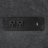 L-Shaped Sofa Convertible Sofa Bed Pull Out Sofa Sleeper With Two Back Pillows, Two USB Ports And Two Power Sockets For Living Room - Gray - Image 19