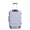 Hardshell Suitcase Spinner Wheels Pp Luggage Sets Lightweight Durable Suitcase With Tsa Lock, 3 Piece Set (20/24/28) - Silver - Image 4