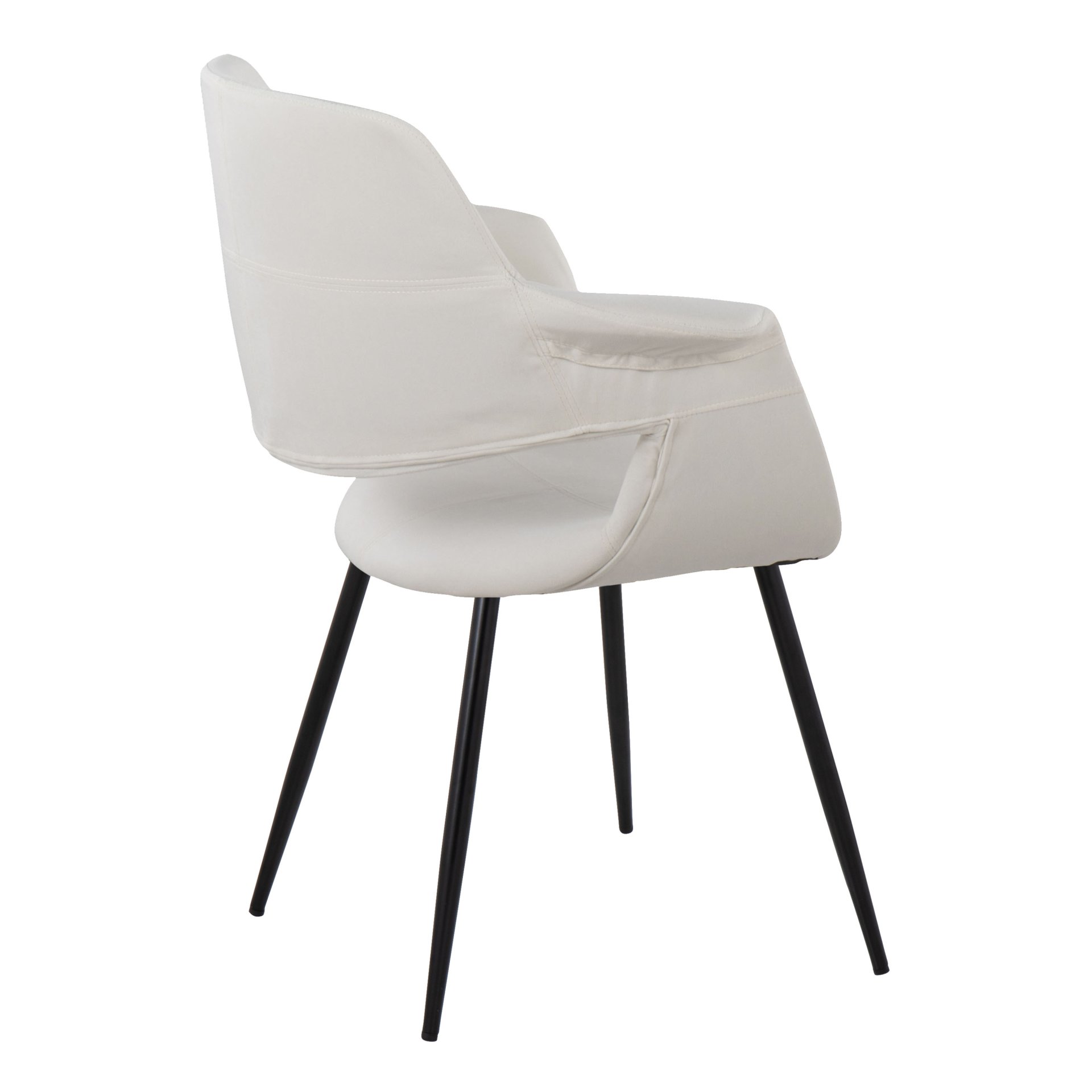 Vintage Flair - Glam / Art Deco Chair (Set of 2) - Black / Cream - Image 4