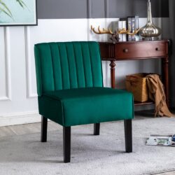 Reese - Mid-Century Modern Accent Chairs With Minimalist Design, Elegant Upholstery And Legs (Set of 2) - Green