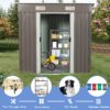 Outdoor Metal Storage Shed - Dark Gray - Image 6
