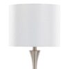 Lenuxe - Contemporary Table Lamp Built In USB Port (Set of 2) - Nickel / White - Image 4