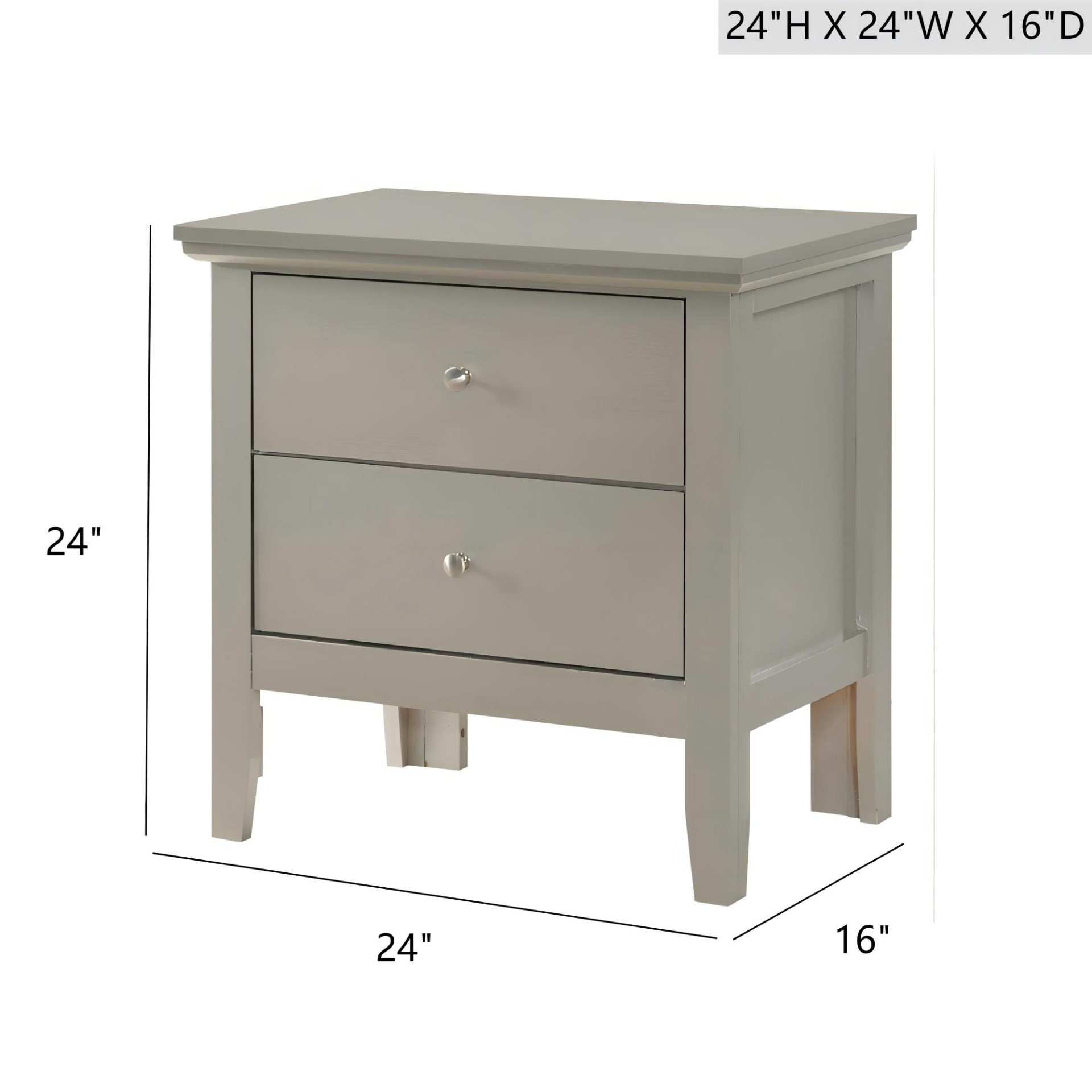 Primo - Nightstand - Silver Champagne - Image 3