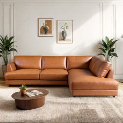Glander - Sectional Right Sofa - Cognac