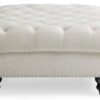 Charming Traditional Ottoman - Ivory - Image 2