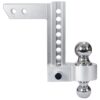 Alu - Adjustable Trailer Drop Hitch 2" Receiver 8" Adjustable - Silver - Image 4