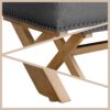 Storage Ottoman, Button-Tufted Ottoman Linen Storage Bench, Ottoman With Storage - Antique Dark Gray - Image 6