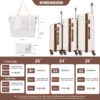 5 Piece Set (20"24"28 +A Travel Bag And A Toiletry Bag), Pp Hardshell Carry On Luggage Set With Tsa Lock Carry On Suitcase Luggage Durable Suitcase - White - Image 3