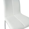 Modern Upholstered Dining Chair (Set of 4) With Electroplated Metal Legs - White - Image 5