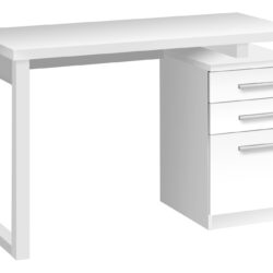 Computer Desk For Home Office, Laptop, Left, Right Set - Up, Storage Drawers, Contemporary And Modern - White