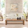 Ada - Flared Arm Contemporary Sofa With Lumbar Pillows - Flax White - Image 8