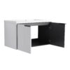 Contemporary Wall Mounted Bathroom Vanity With Resin Sink & Soft Close Doors - White - Image 18