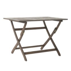 Blissique - Outdoor Foldable Wood Dining Table With Slat Design - Gray