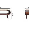 Amaya - Nordic Style Coffee Table - Chestnut - Image 18
