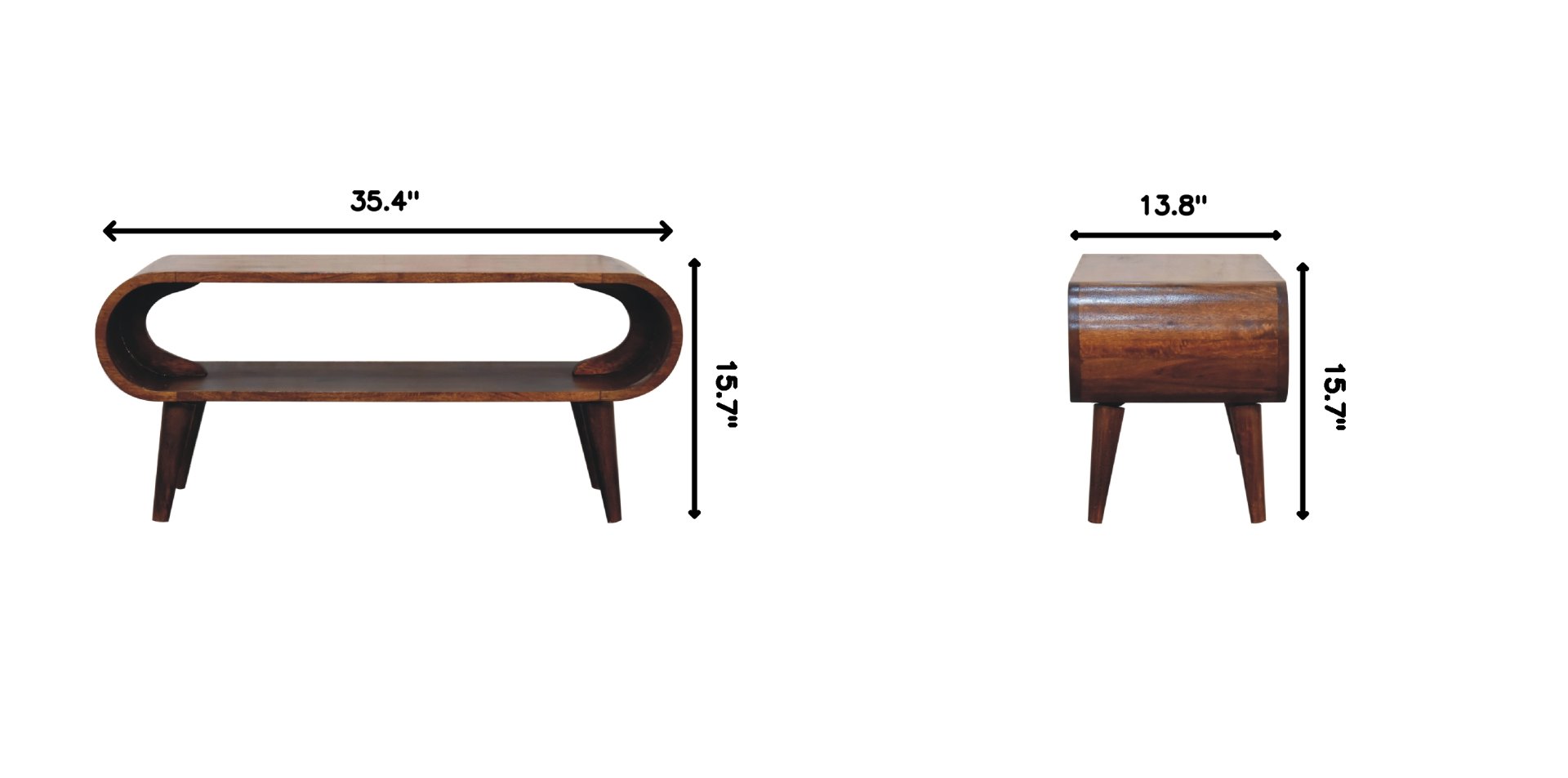 Amaya - Nordic Style Coffee Table - Chestnut - Image 18