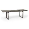 Outdoor Expandable Acacia Wood Dining Table With U Shaped Leg - Gray - Image 8