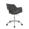 Margarite - Contemporary Task Chair - Chrome / Gray - Image 3