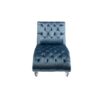 Velvet Chaise Lounge Chair With Pillow, Button Tufted Upholstered - Light Blue - Image 11