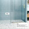 Frameless Soft Closing Single Sliding Shower Door, 1 / 4" (6Mm) Tempered Glass With Explosion Proof Coating Via Express Delivery - Gold - Image 7