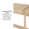Transitional Reeded Writing Desk With Drawer - Oak - Image 11