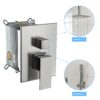 12" Ceiling Mount Square Shower System With Waterfall Tub Spout And Handheld Shower - Brushed Nickel - Image 9