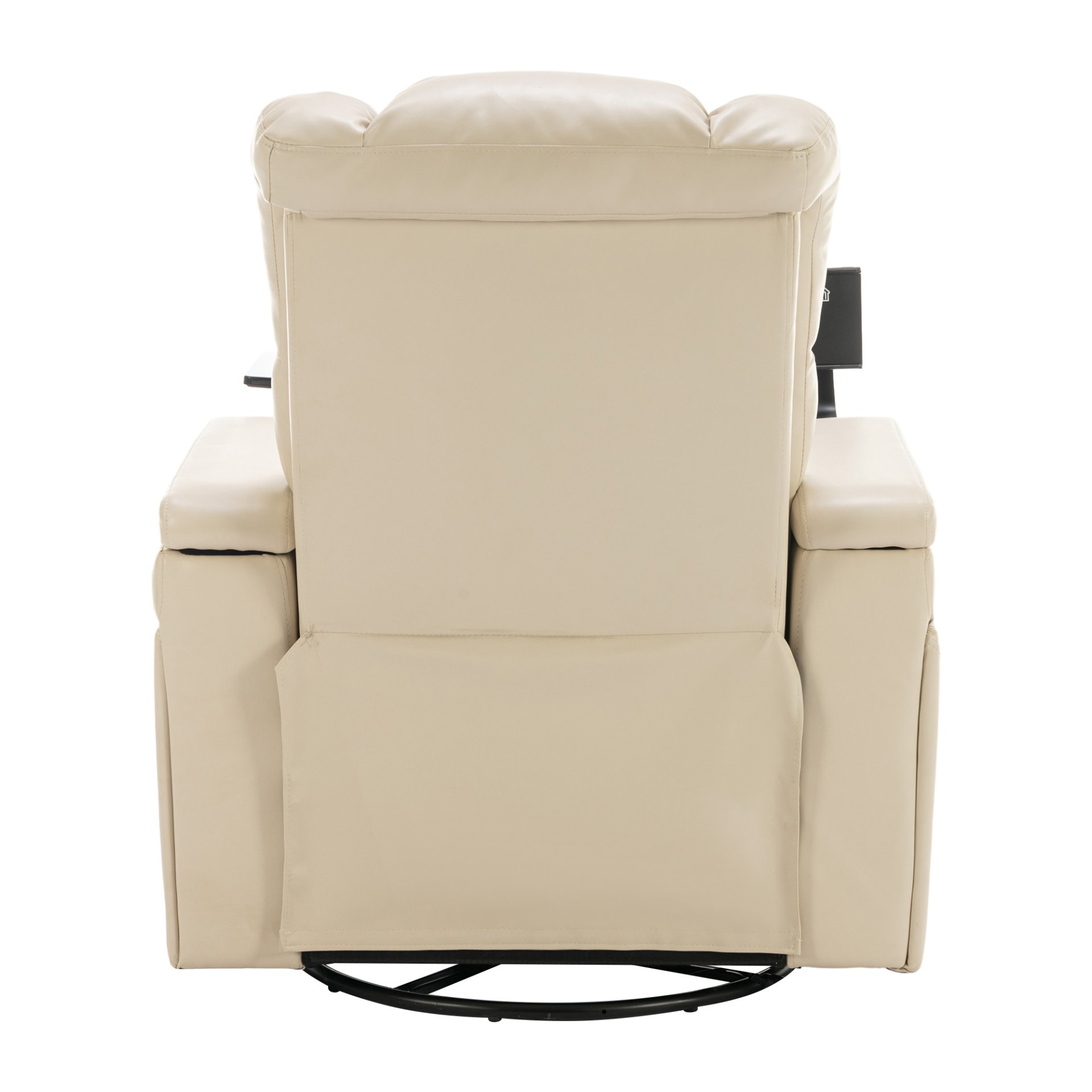 Home Theater Recliner With 270 Degree Swivel, Power Recliner With Tray Table, Phone Holder, Cup Holder, USB Port - White - Image 17