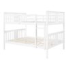 Full Over Full Bunk Bed With Ladder For Bedroom, Guest Room Furniture - White - Image 15