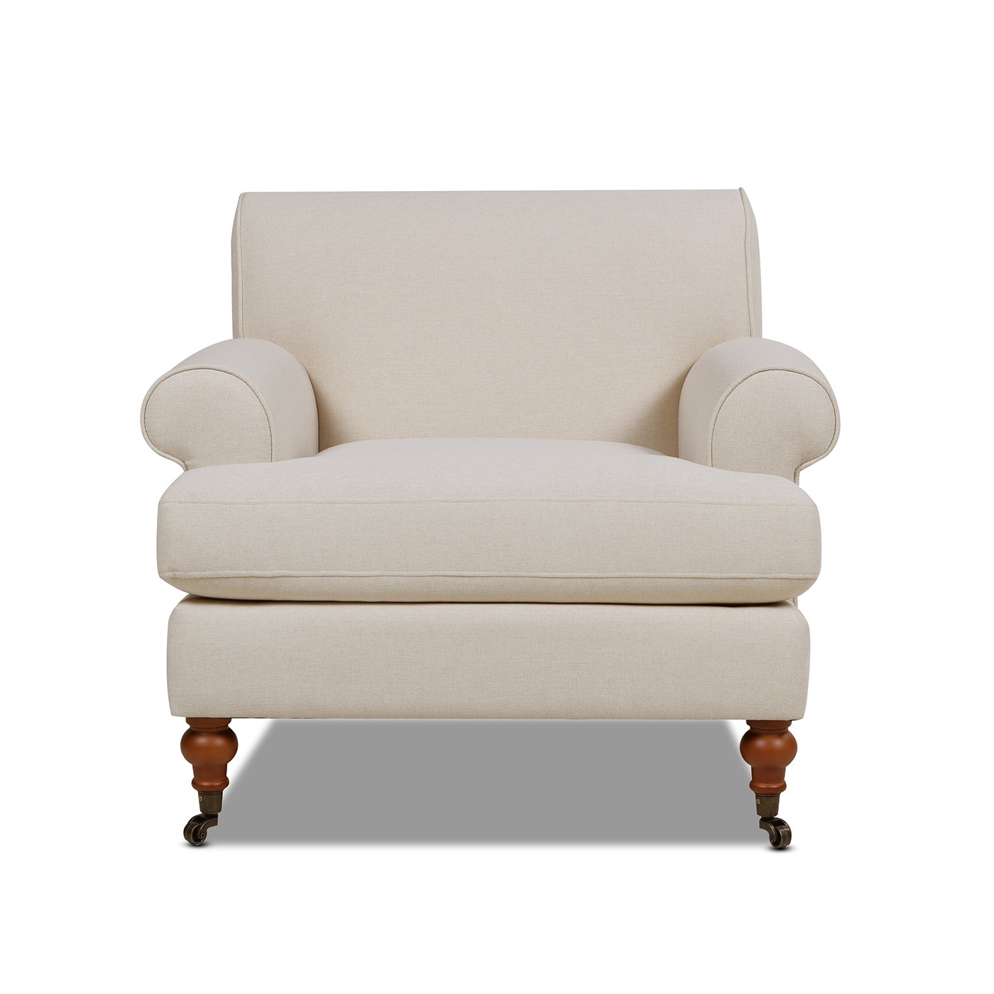 Alana Lawson - Accent Arm Chair Metal Casters - Sky Neutral Beige - Image 9