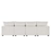 Modern, Modular Sofa, 4 Seat Chenille Sectional Couch Set With 2 Pillows Included, Freely Combinable Indoor Funiture - White - Image 5