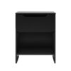Modern Minimalist 1 Drawer Nightstand With Cubby - Black - Image 2