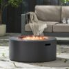 Modern Iron Propane Fire Pit, 32" Round, 40, 000 Btu - Dark Gray - Image 5