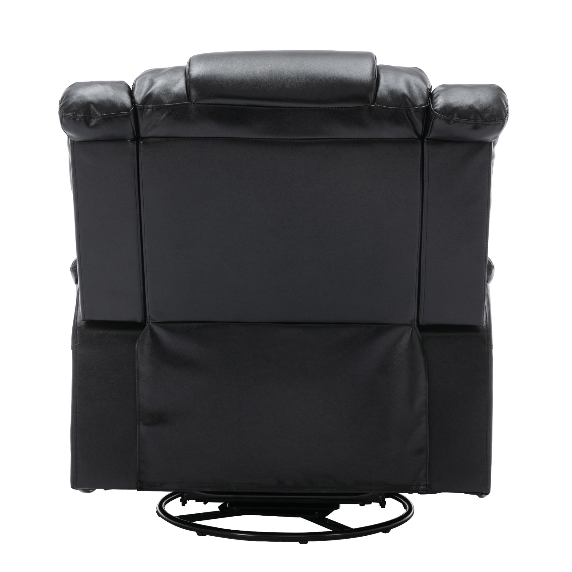 360° swivel And Rocking Home Theater Recliner Manual Recliner Chair With Wide Armrest For Living Room - Black - Image 19