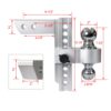 Alu - Adjustable Trailer Drop Hitch 2" Receiver 8" Adjustable - Silver - Image 3