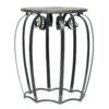 Modern Industrial End Table With Mango Wood Top And Iron Frame - Gray - Image 6
