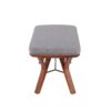 Folia - Mid-Century Modern Bench - Walnut / Light Gray - Image 2