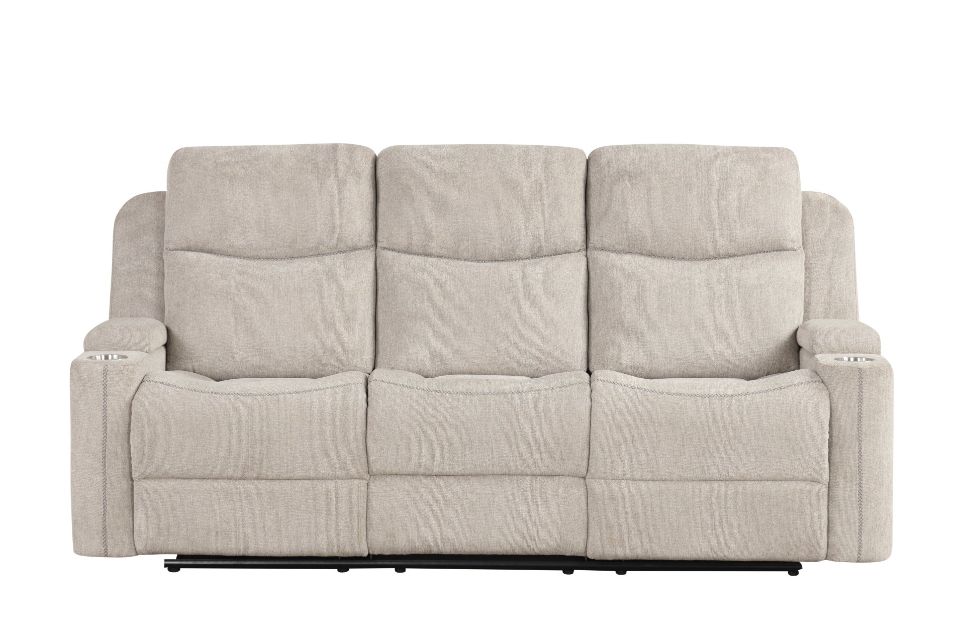 Galya - 3 Piece Living Room Set Sofa Loveseat Chair - Light Gray - Image 12
