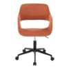 Margarite - Contemporary Task Chair - Black / Orange - Image 5