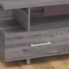 TV Stand, Console, Media Entertainment Center, Storage Cabinet, Elegant Design - Gray - Image 4