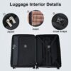 Contrast Color Hardshell Luggage 24" Expandable Spinner Suitcase With Tsa Lock Lightweight - Green - Image 7