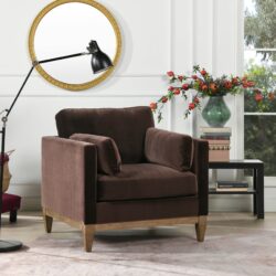 Knox - Modern Farmhouse Arm Chair - Deep Brown