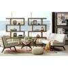 Mid - Century Triangle Wood Coffee Table - Pecan - Image 6